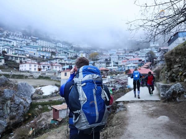 Trekkers In Namche Bazzar