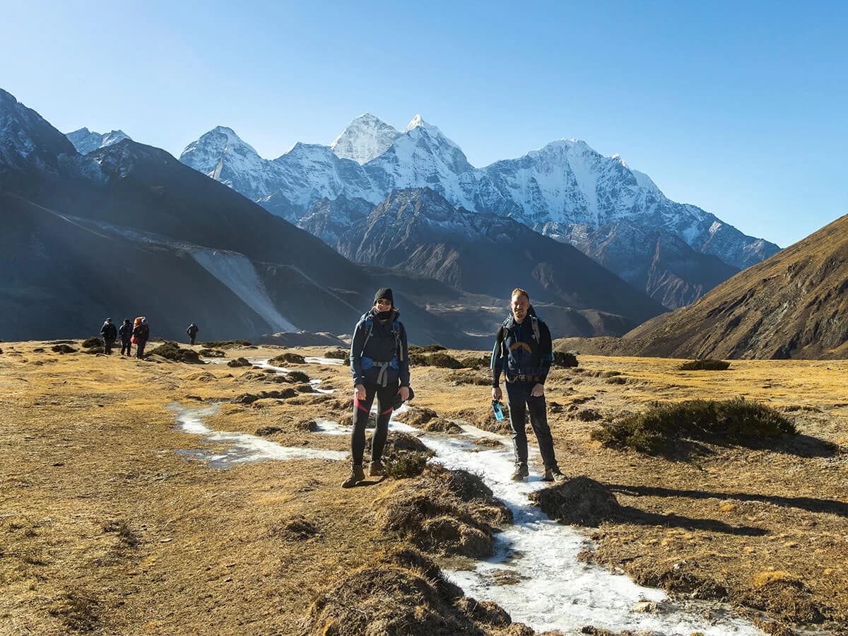 Trekkers During Three Pass Trek